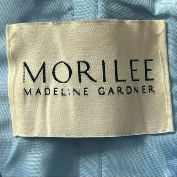 MORILEE BLUE FLORAL TULLE DRESS (4) - Picture 6 of 6